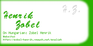 henrik zobel business card